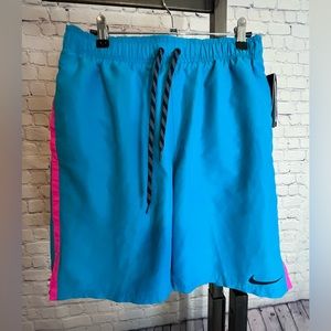 NWT Nike Mens Diverge 9" Contrast Trim Beachwear Board Shorts, Medium